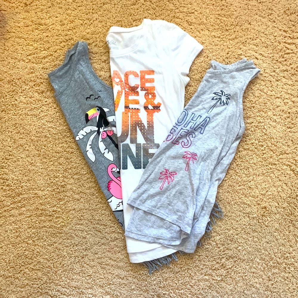 Justice youth 12 tank tops and tee-shirt sleeve